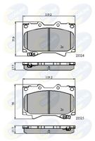 Комплект спирачно феродо, дискови спирачки CBP3831 COMLINE