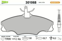 Bremsbelagsatz, Scheibenbremse