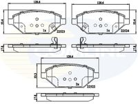 комплект спирачно феродо, дискови спирачки