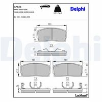 Комплект спирачно феродо, дискови спирачки LP626 DELPHI