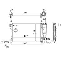 Radiator, engine cooling