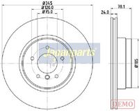 Disc frana JAPANPARTS, Cod: DP-0132C