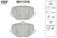 Bremsbelagsatz, Scheibenbremse