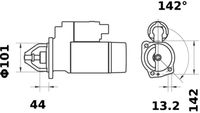 Thumbnail - Startmotor / starter - MS258 - MAHLE