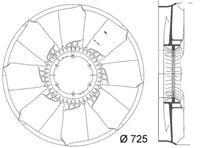 Thumbnail - Koelventilatorwiel - CFW50000P - MAHLE