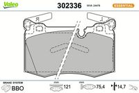 Bremsbelagsatz, Scheibenbremse