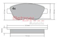 Bremsbelagsatz, Scheibenbremse