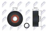 Rola intinzator,curea transmisie NTY, Cod: RNK-WW-015