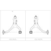 Brat, suspensie roata CTR, Cod: CQ1267R