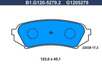 Комплект спирачно феродо, дискови спирачки B1.G120-5279.2 GALFER