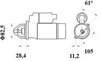 Thumbnail - Startmotor / starter - MS836 - MAHLE