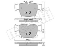комплект спирачно феродо, дискови спирачки