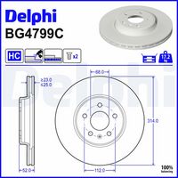 Disc frana DELPHI, Cod: BG4799C