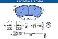 Bremsbelagsatz, Scheibenbremse