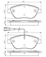 комплект спирачно феродо, дискови спирачки