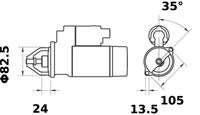 Thumbnail - Startmotor / starter - MS274 - MAHLE