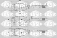 Комплект спирачно феродо, дискови спирачки 6216198 SASIC