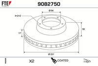 Disc frana FTE, Cod: 9082750