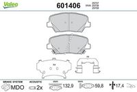 Set placute frana,frana disc VALEO, Cod: 601406