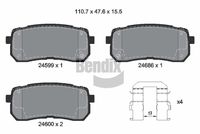 комплект спирачно феродо, дискови спирачки