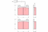 комплект спирачно феродо, дискови спирачки