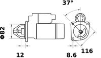 Thumbnail - Startmotor / starter - MS372 - MAHLE