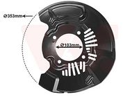 Spritzblech, Bremsscheibe