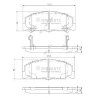 Set placute frana NIPPARTS, Cod: J3604027