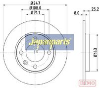 Disc frana JAPANPARTS, Cod: DP-0615C