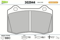 Bremsbelagsatz, Scheibenbremse