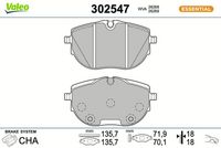 Bremsbelagsatz, Scheibenbremse