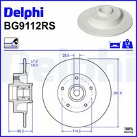 Disc frana DELPHI, Cod: BG9112RS