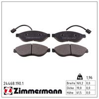 Комплект спирачно феродо, дискови спирачки 24468.190.1 ZIMMERMANN