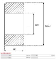 Guolis 8x22x7 , 608 2RS,