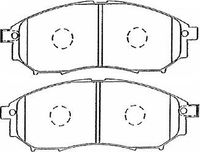 Set placute frana,frana disc AISIN, Cod: B1N036