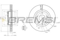 Спирачен диск CD8465V BREMSI