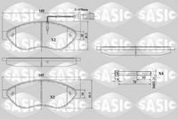 Комплект спирачно феродо, дискови спирачки 6210072 SASIC