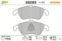 Bremsbelagsatz, Scheibenbremse