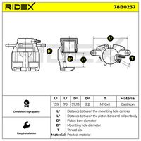 Спирачен апарат 78B0237 RIDEX