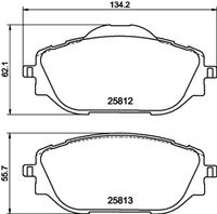 Bremsbelagsatz, Scheibenbremse