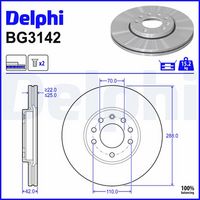 Disc frana DELPHI, Cod: BG3142