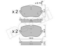Bremsbelagsatz, Scheibenbremse