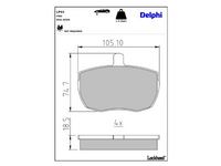 комплект спирачно феродо, дискови спирачки