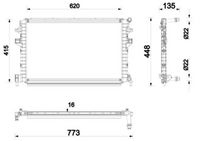 Thumbnail - Lage temperatuurkoeler, intercooler - CIR34000P - MAHLE