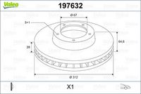 Disc frana VALEO, Cod: 197632