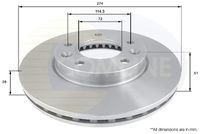 Disc frana COMLINE, Cod: ADC1091V