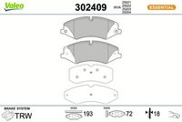Bremsbelagsatz, Scheibenbremse