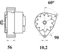 Thumbnail - Dynamo / alternator - MG1059 - MAHLE