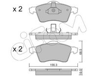 Set placute frana,frana disc CIFAM, Cod: 822-263-0