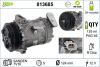 Compresor clima aer conditionat VALEO, Cod: 813685